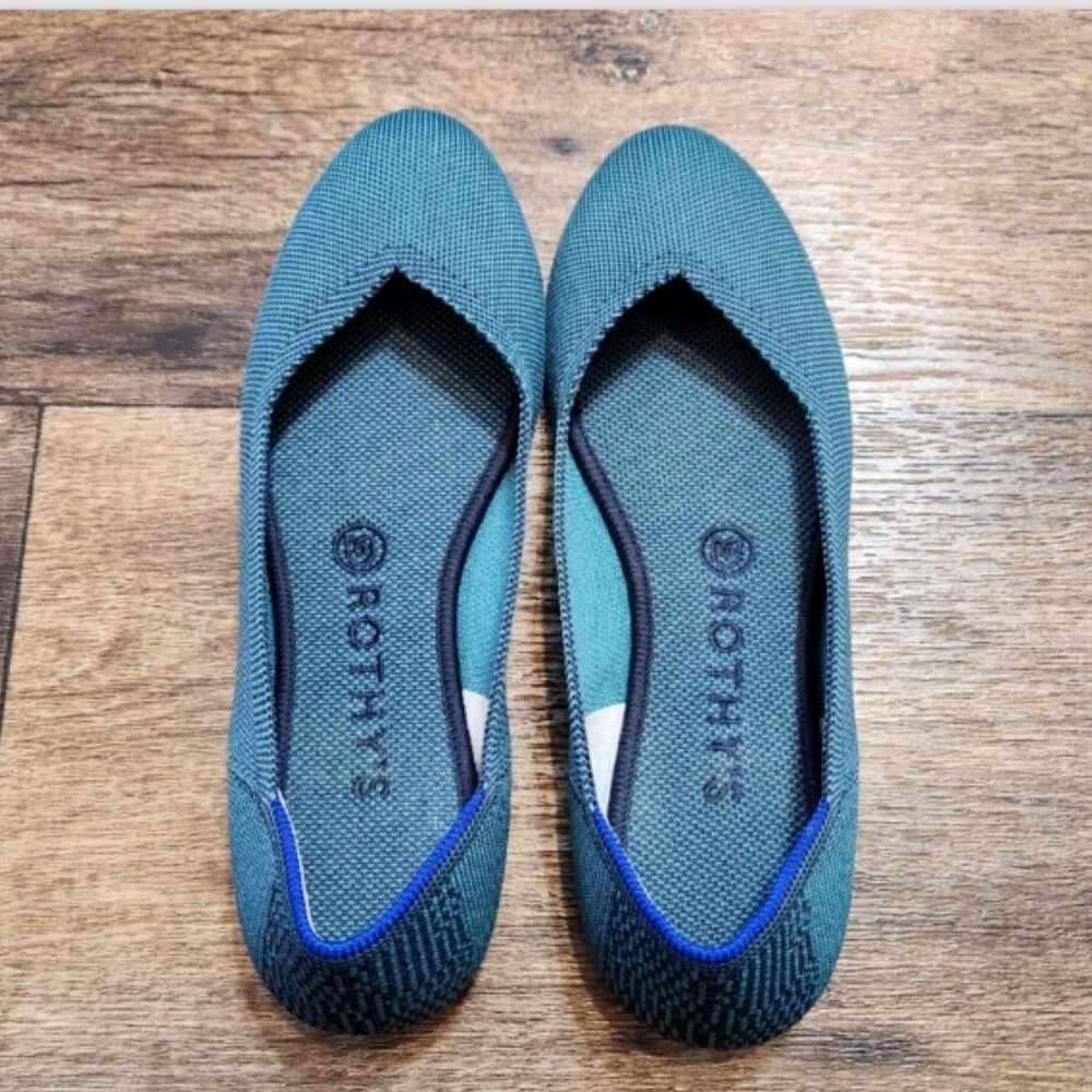 Rothy's The Flat Spruce Python Round Toe Shoes - image 5